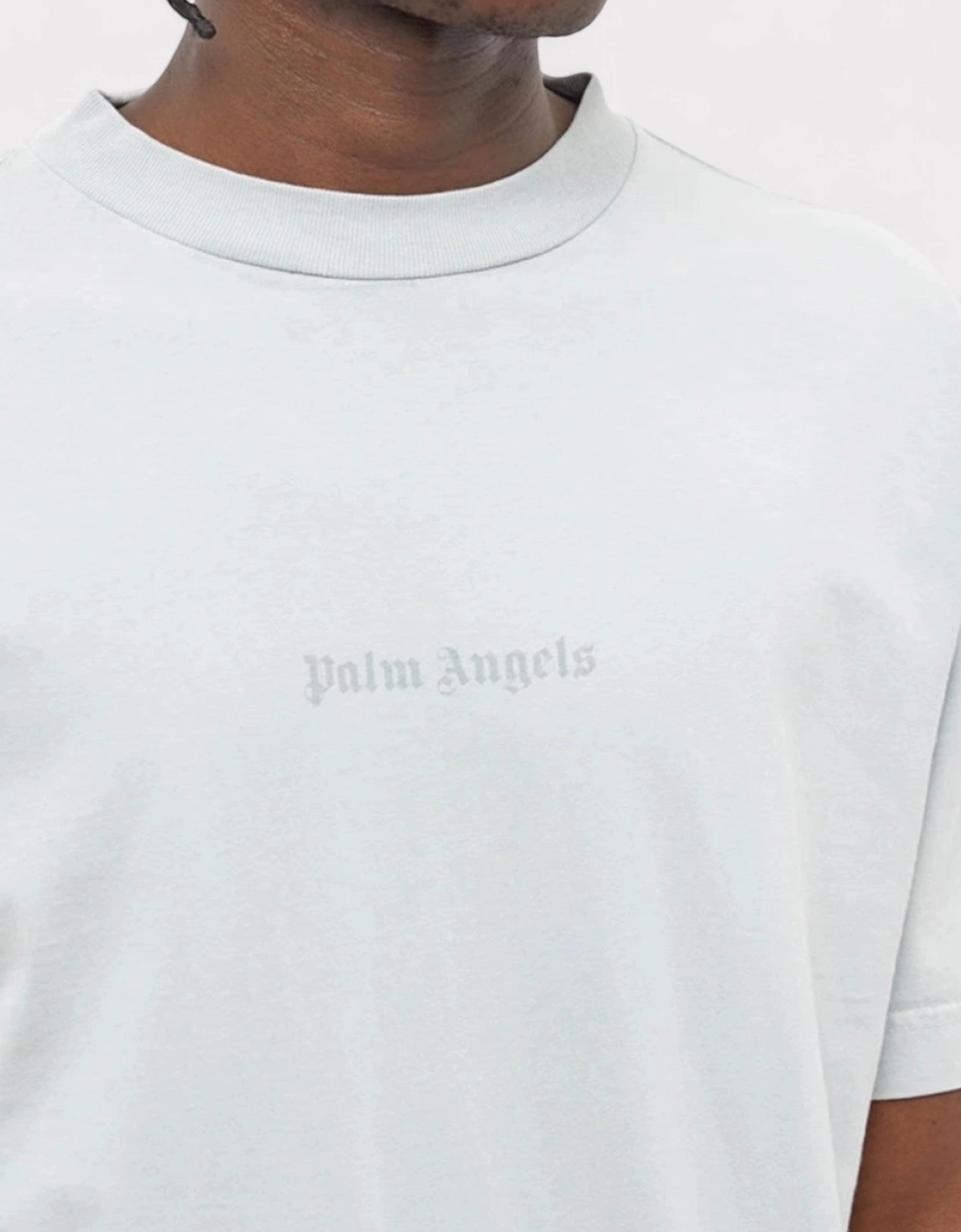 Reverse Logo T Shirt Light Grey