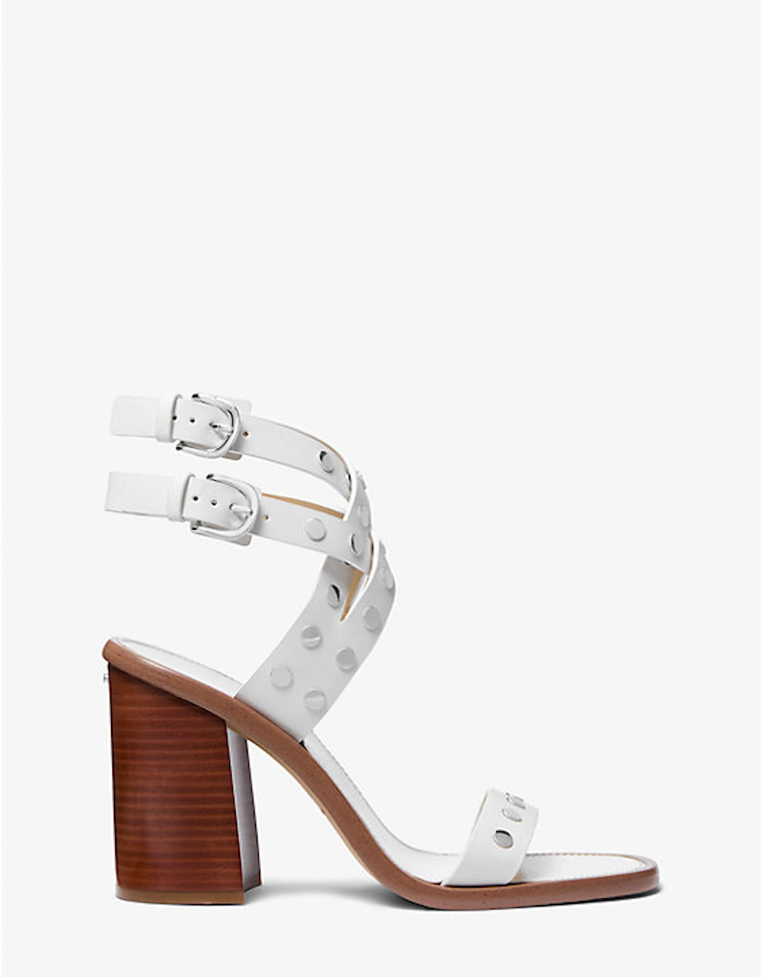 Irene Studded Leather Block Heel Sandal