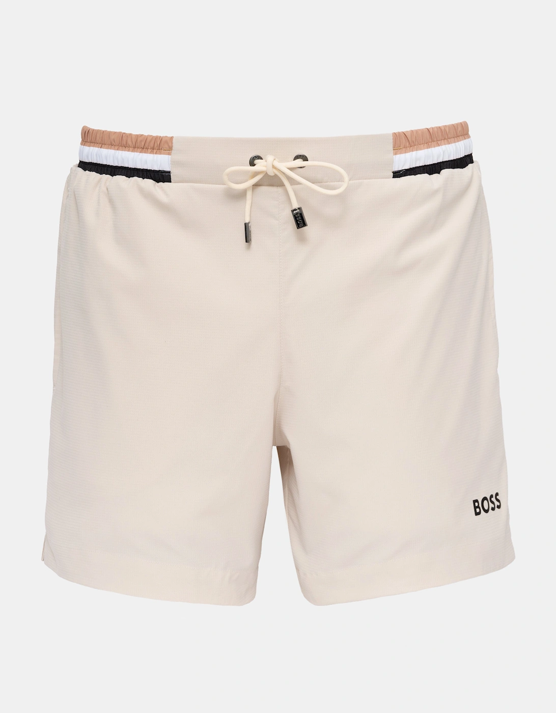 BOSS Orange Isle Mens Ripstop-Fabric Swim Shorts with Contrast Logo, 2 of 1