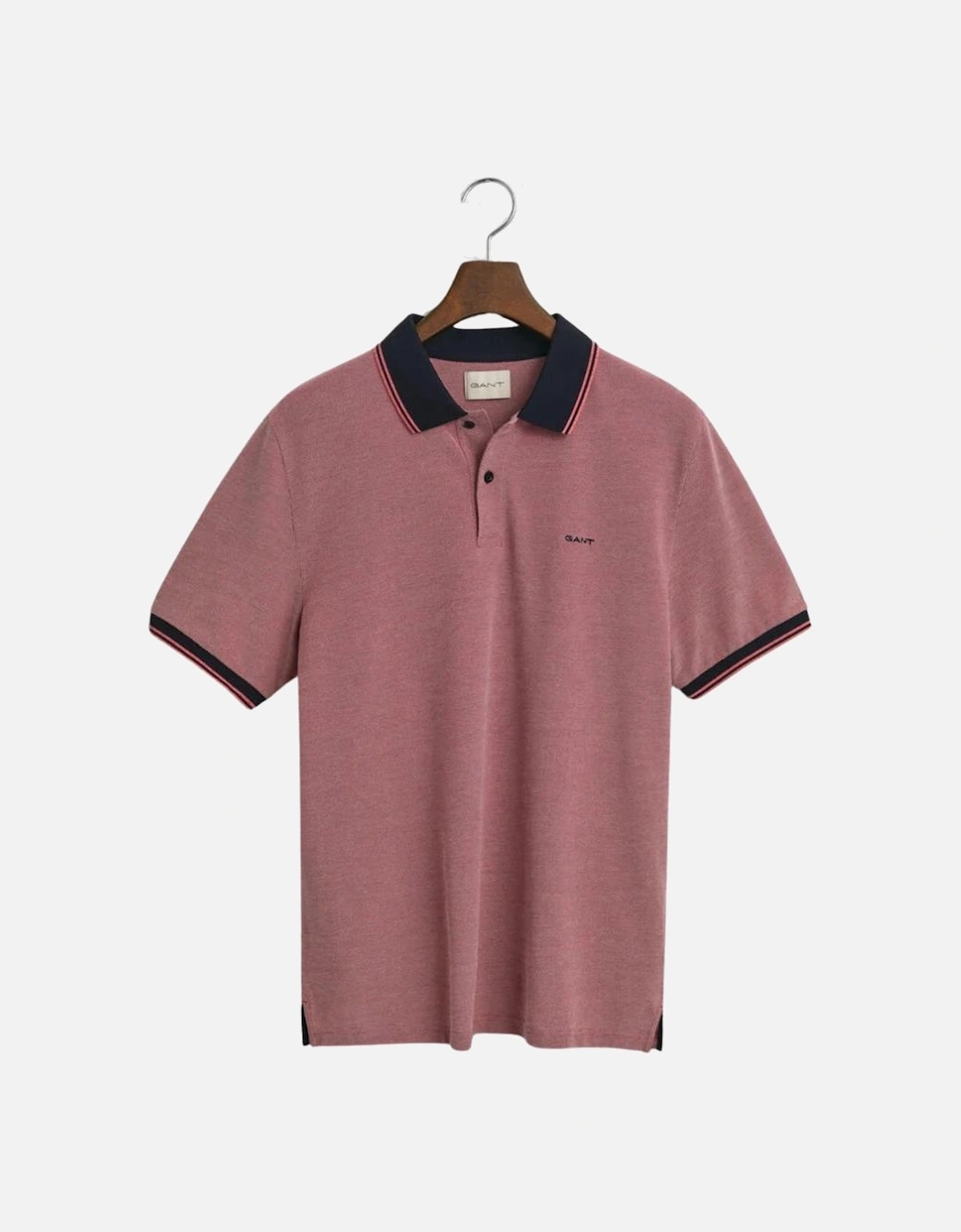 Men's GANT 4 Colour Oxford SS Pique - Deep Orange - Size: 38