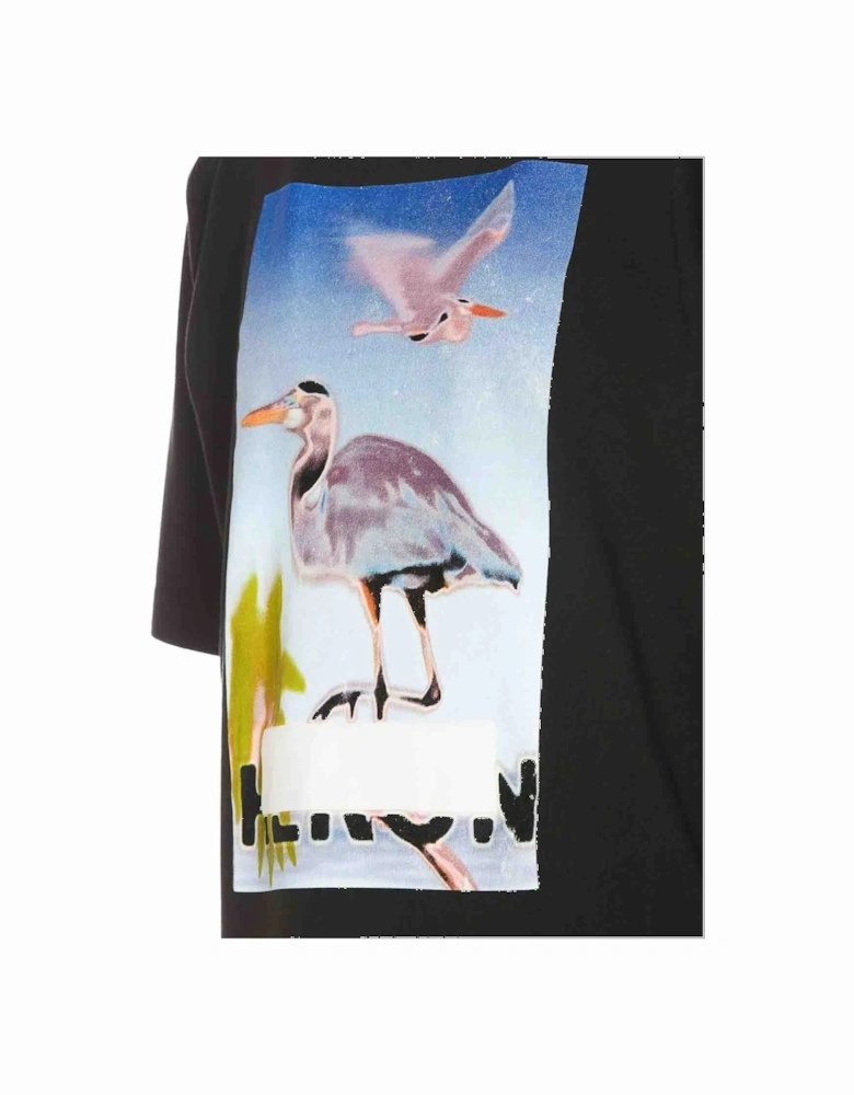 Censored Logo Print T Shirt Black