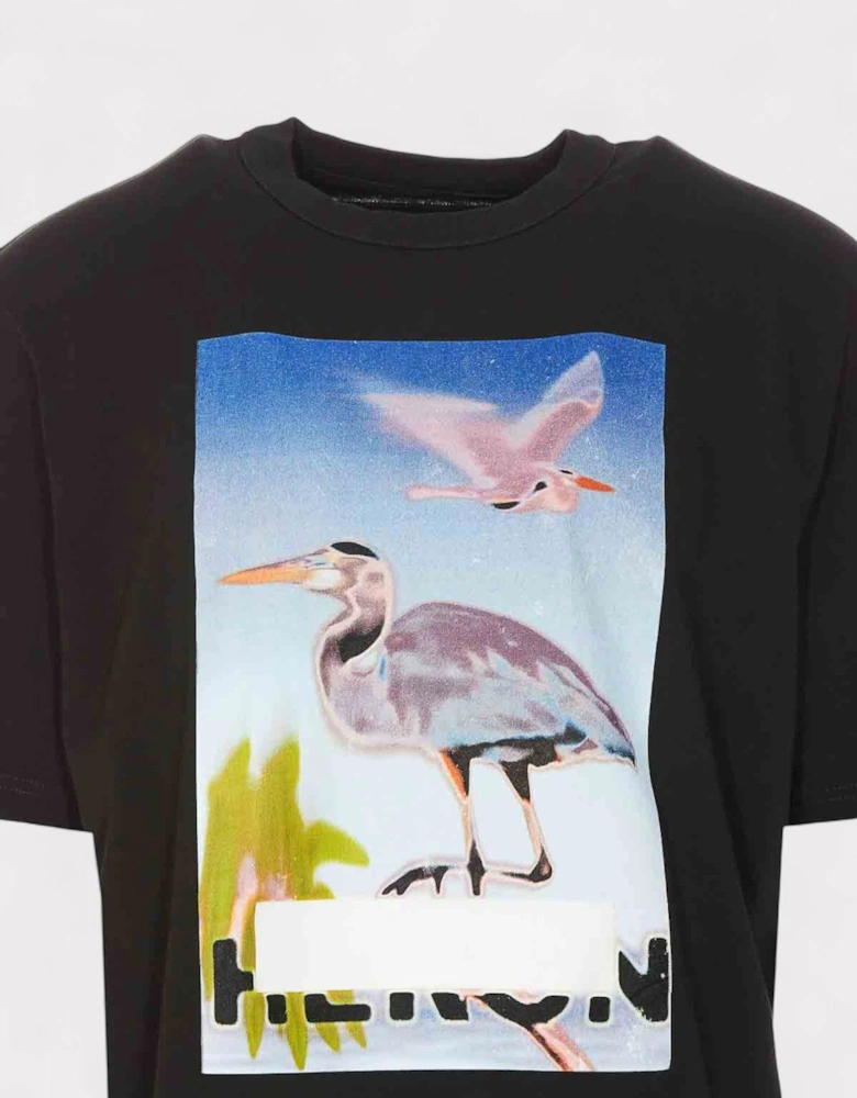 Censored Logo Print T Shirt Black
