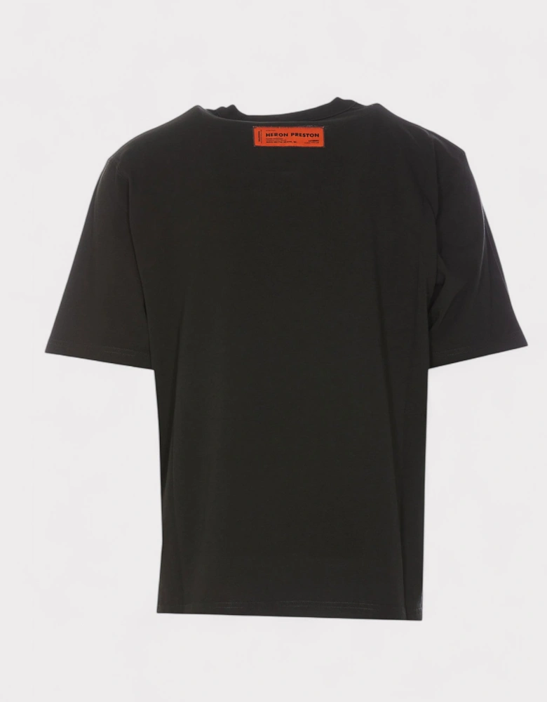 Censored Logo Print T Shirt Black