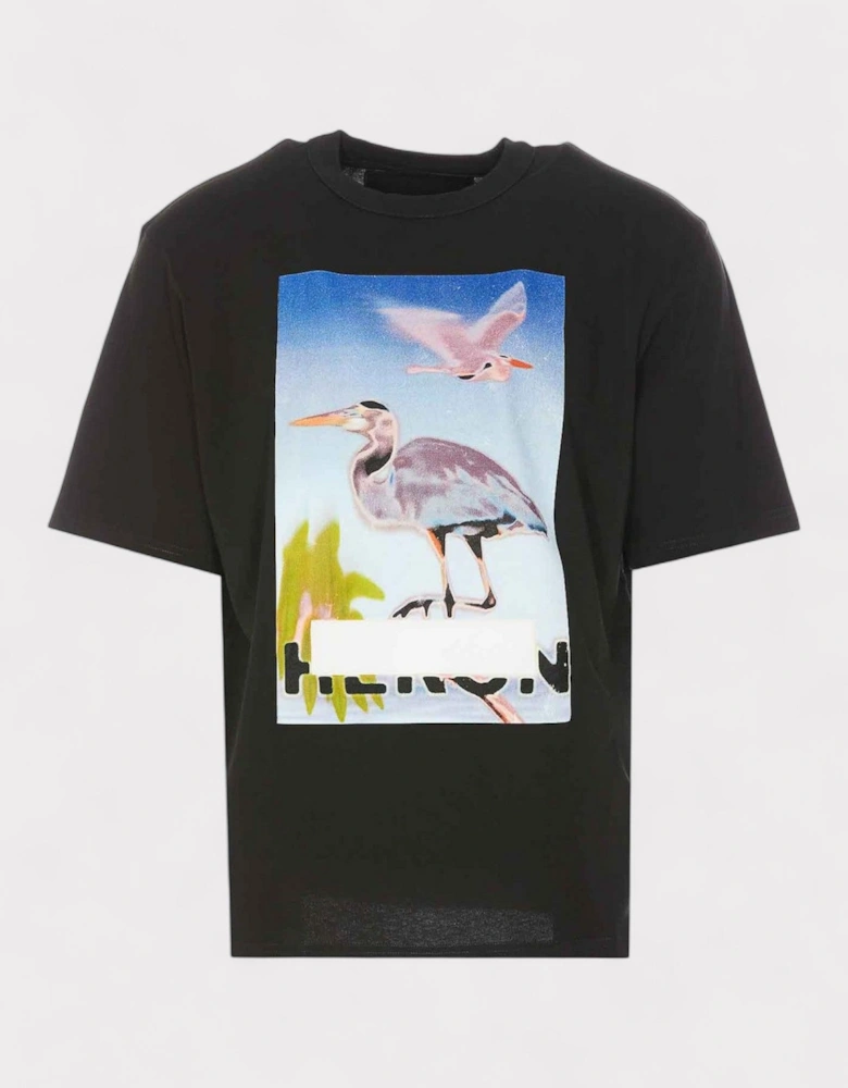 Censored Logo Print T Shirt Black