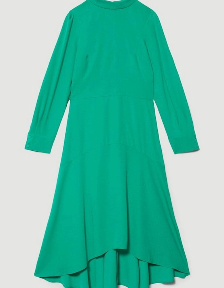 Tall Soft Tailored High Low Sleeved Midi Dress