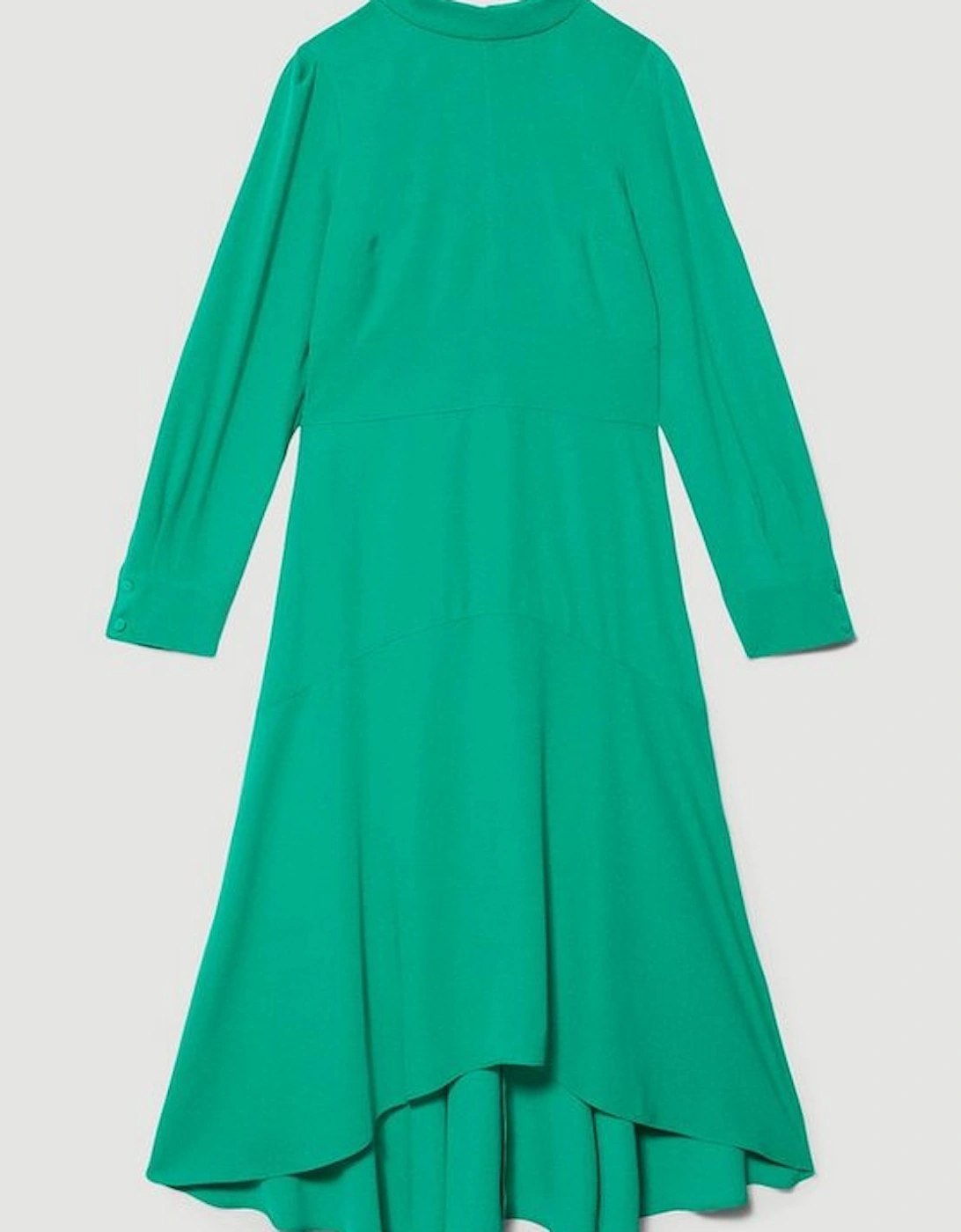 Tall Soft Tailored High Low Sleeved Midi Dress