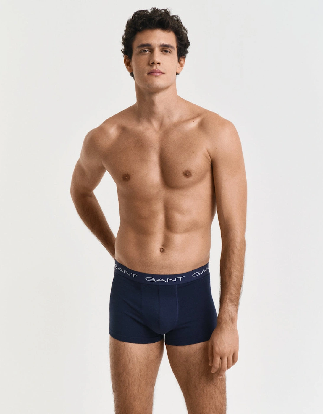 5-Pack Slim Fit/Regular Rise Boxer Trunks, Marine