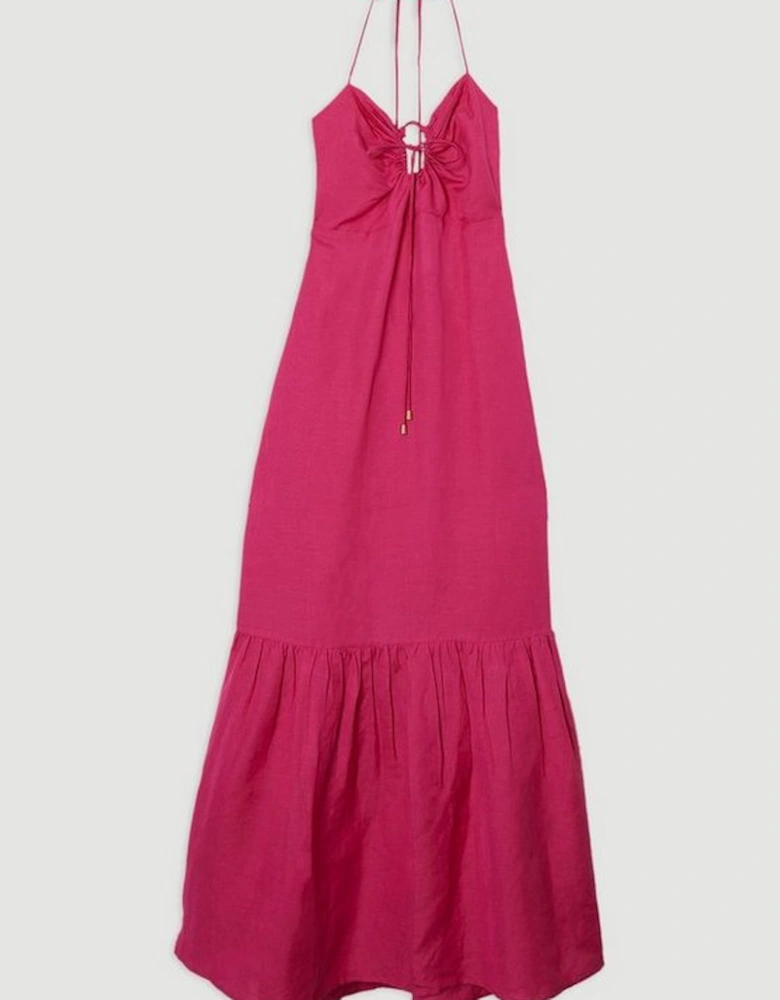 Viscose Linen Woven Maxi Beach Dress