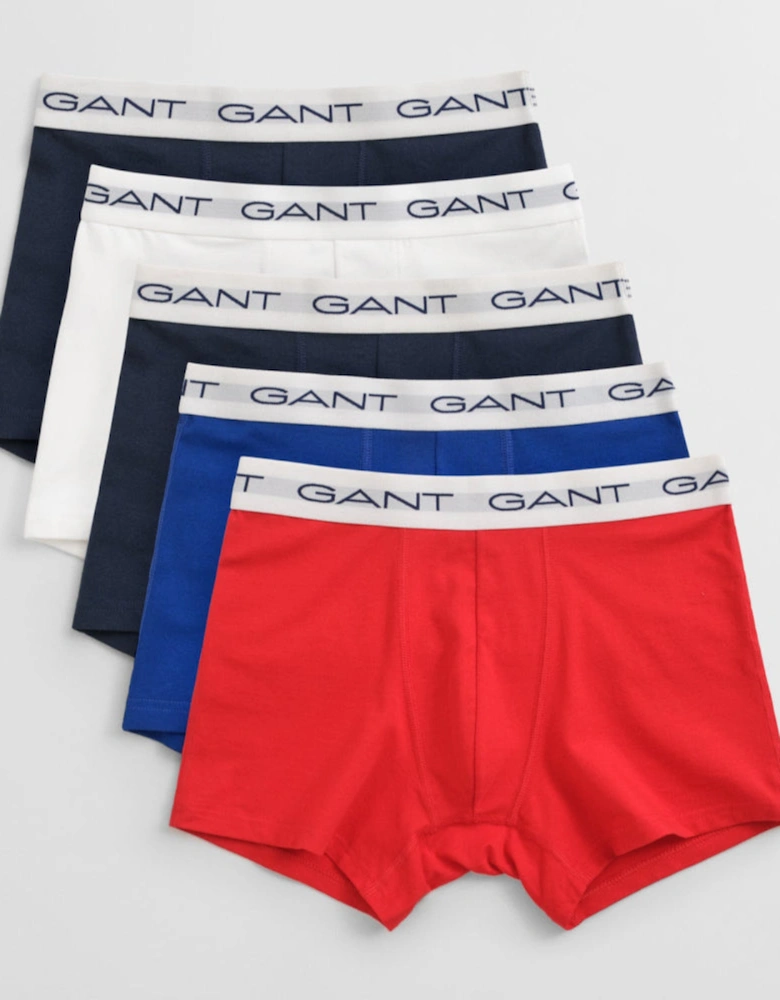 5-Pack Regular Waist/Slim Fit Boxer Trunks, Multicoloured