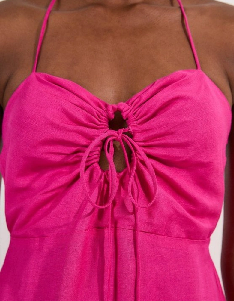 Viscose Linen Woven Maxi Beach Dress