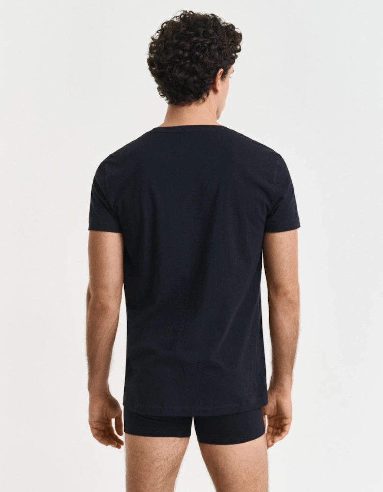 2-Pack Regular Fit Cotton Crew-Neck T-Shirts, Black