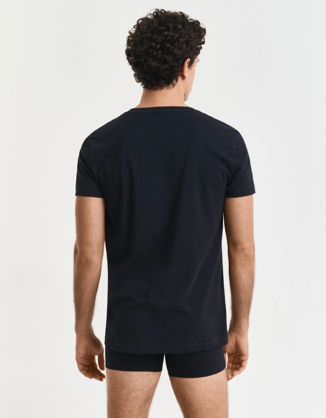 2-Pack Regular Fit Cotton Crew-Neck T-Shirts, Black