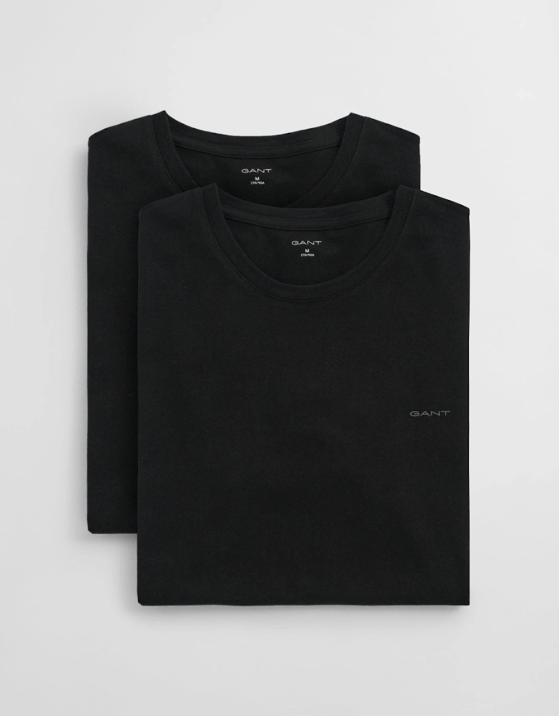 2-Pack Regular Fit Cotton Crew-Neck T-Shirts, Black, 4 of 3