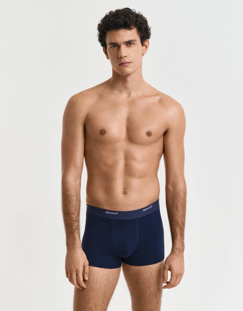 3-Pack Regular Waist, Core Boxer Trunks, Marine