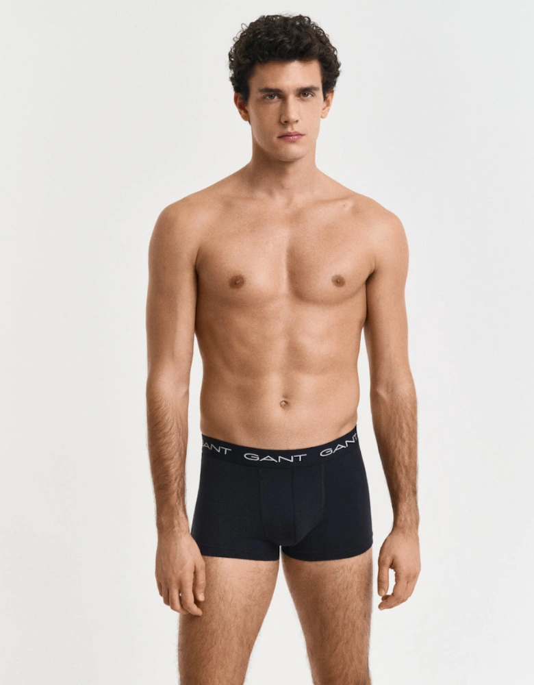 7-Pack Regular Waist Boxer Trunks, Black