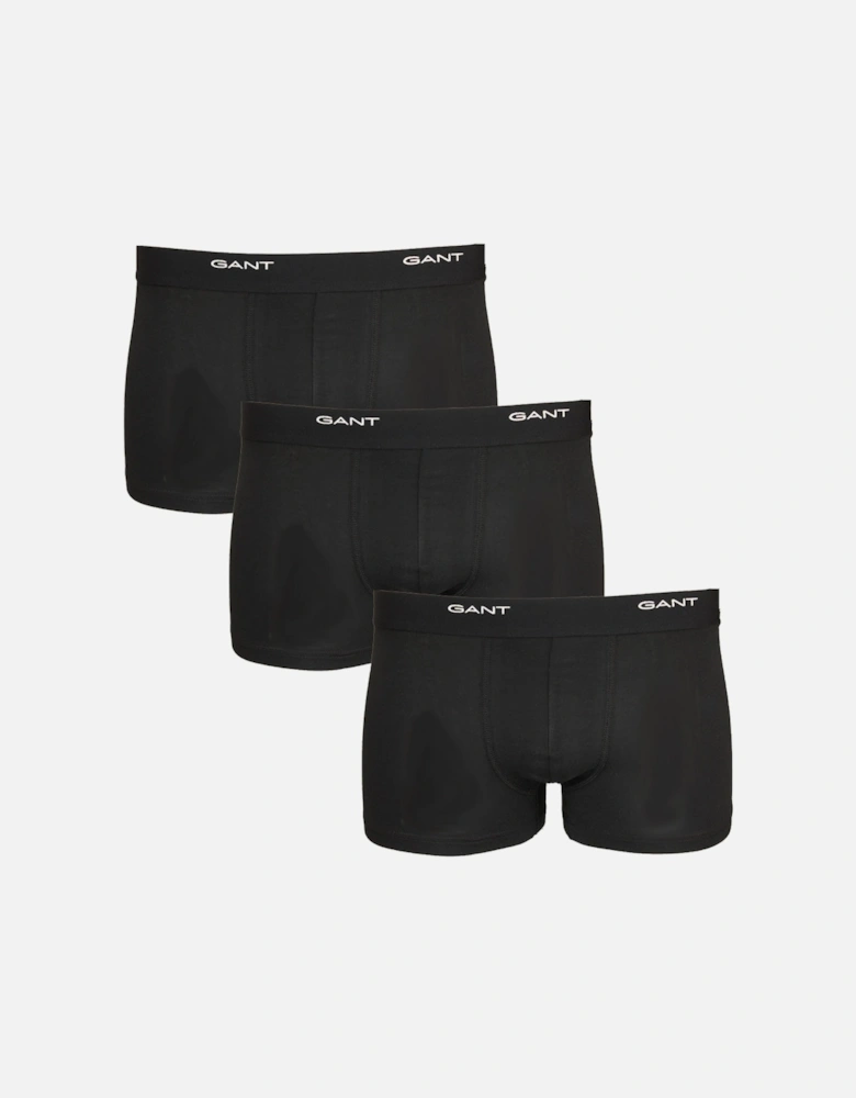 3-Pack Core Boxer Trunks, Black