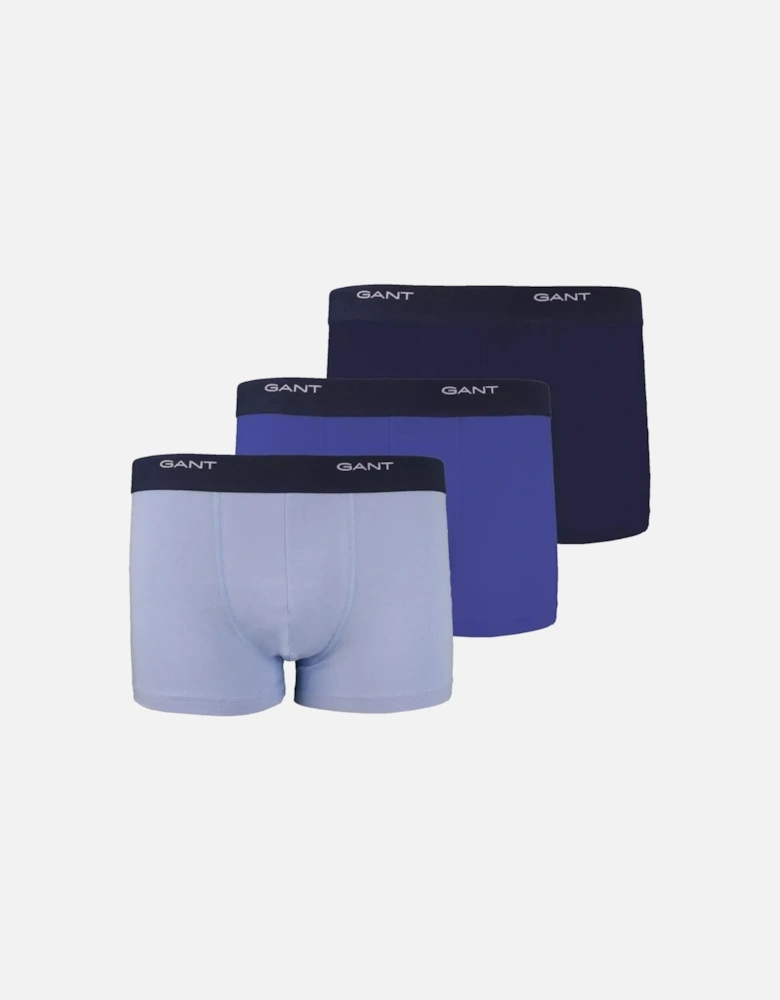 3-Pack Core Boxer Trunks, College Blue