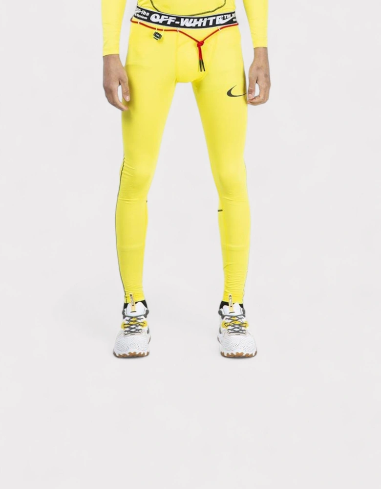 x Off-White Pro Running Tights Opti Yellow