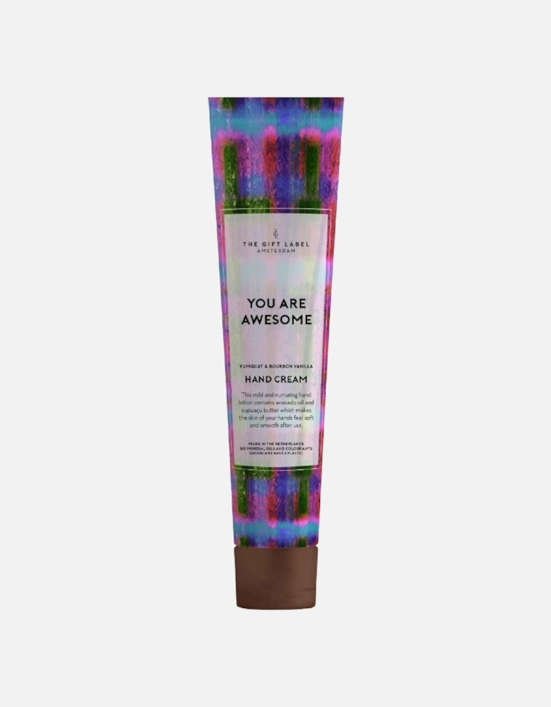 The Gift Label Hand Cream Tube You Are Awesome Neon Tartan