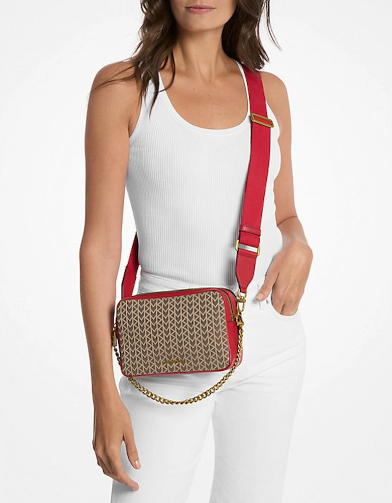 Bryant Medium MK2000 Logo Jacquard Camera Crossbody Bag