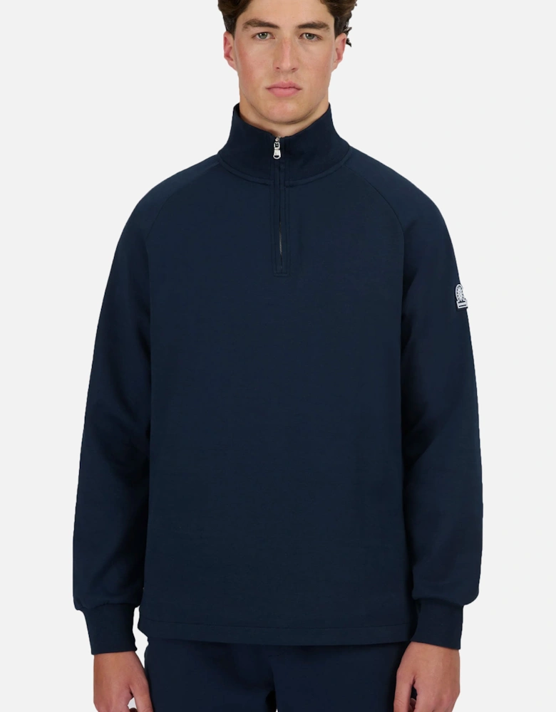 Interlock Quarter Zip Navy