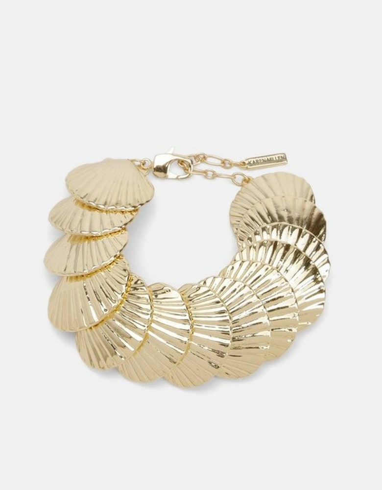 Gold Shell Statement Bracelet