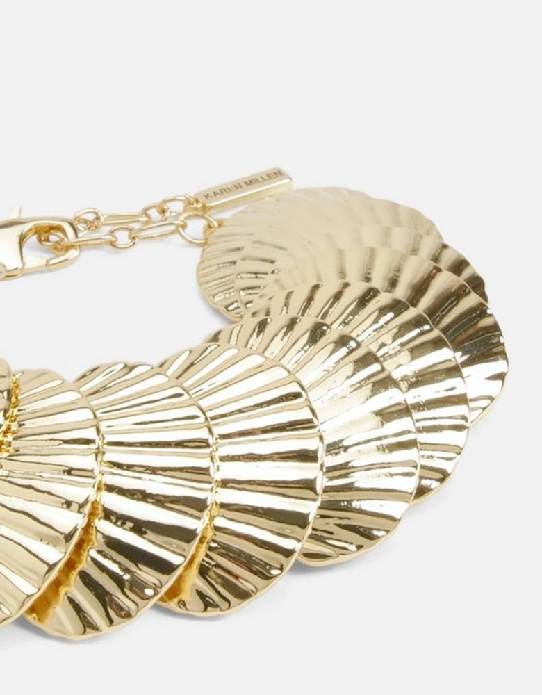 Gold Shell Statement Bracelet