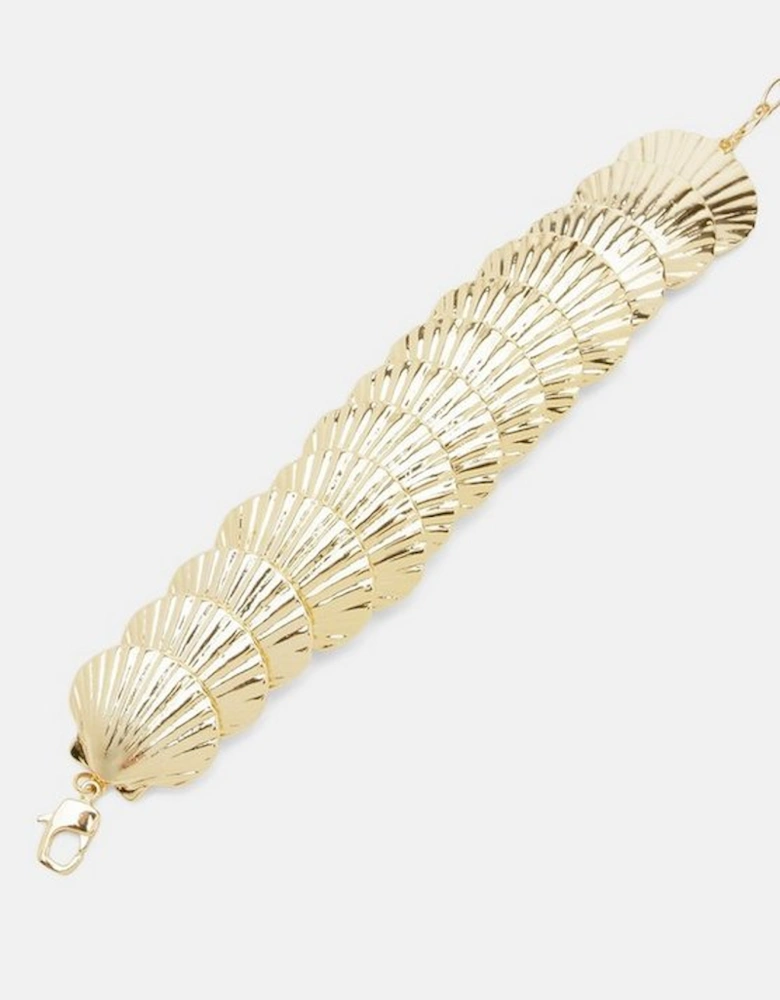 Gold Shell Statement Bracelet