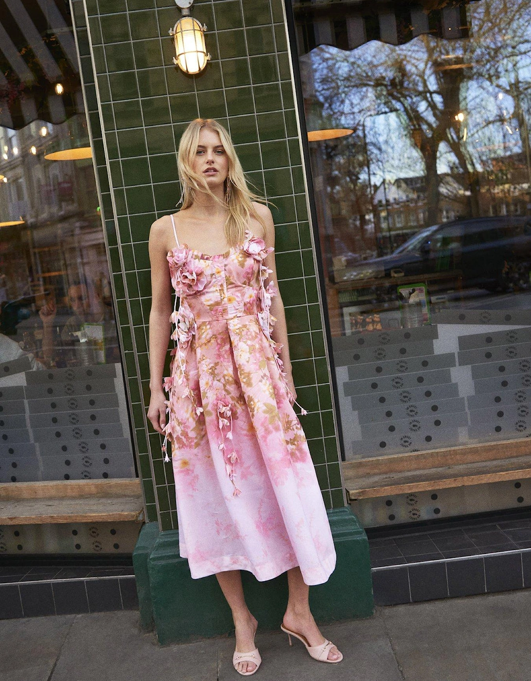 3d Floral Midi Dress, 2 of 1