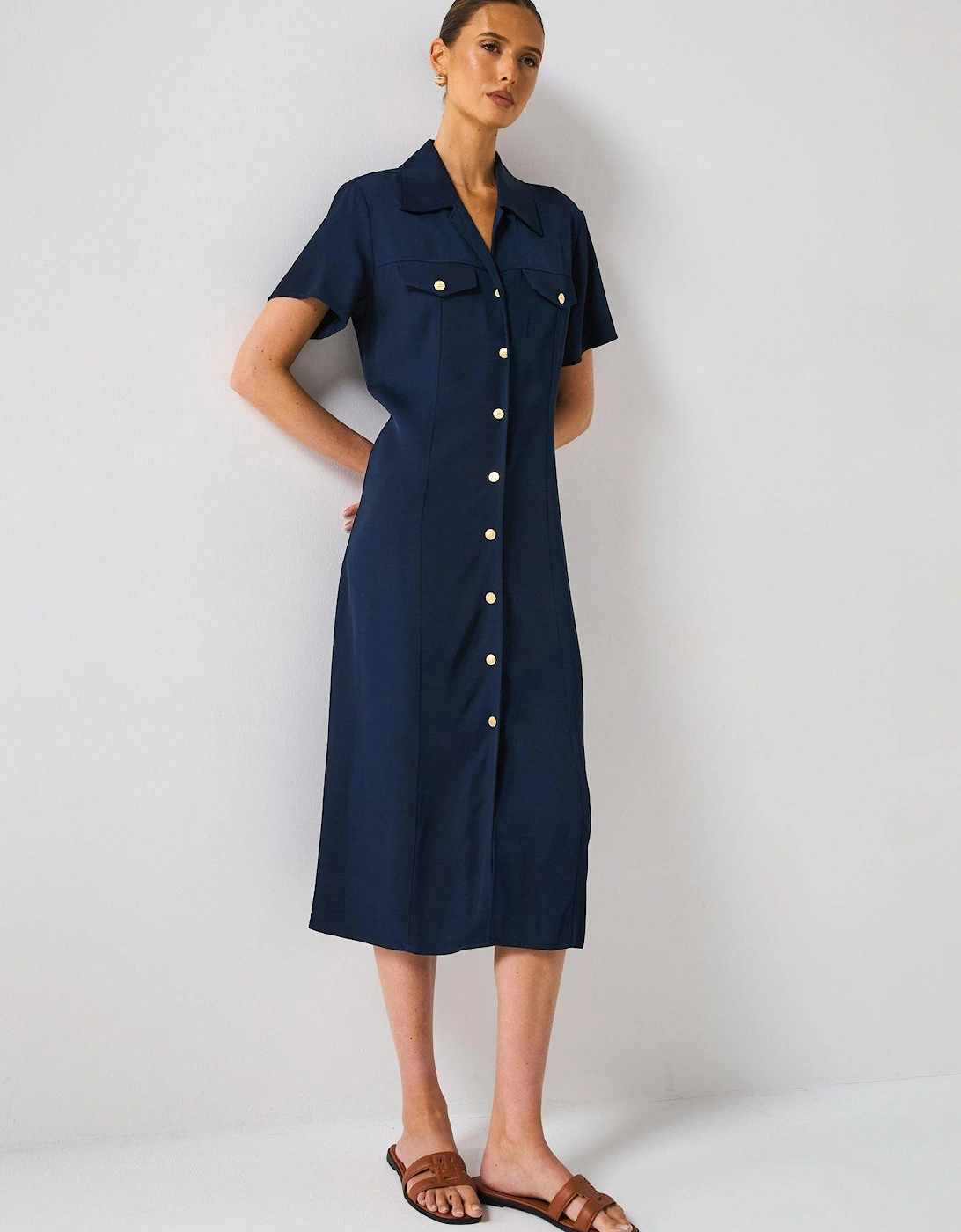 VIS TWILL S/S SHIRT DRESS, 2 of 1