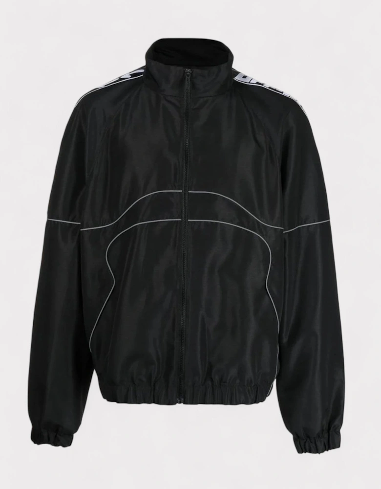 Piping Logo Track Jacket Black