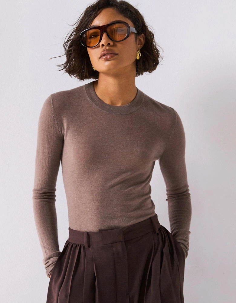 Round Neck Cashmere Jumper