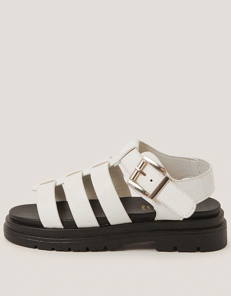 Girls Chunky Platform Sandals - White