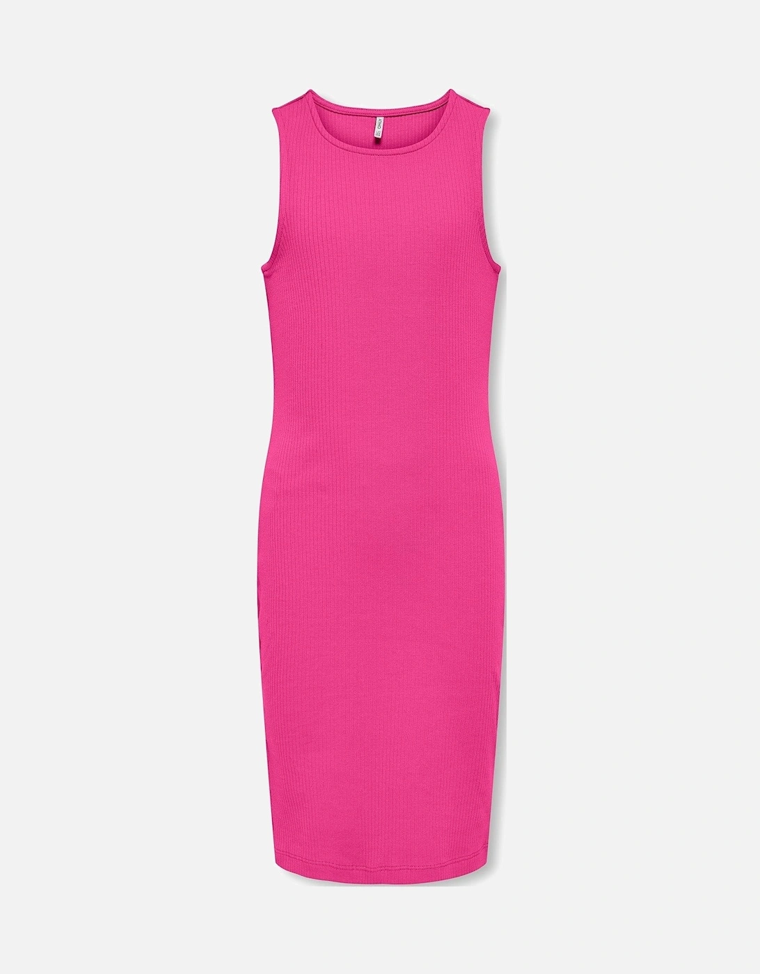 Girls Bodycon Midi Dress - Bright Pink, 2 of 1
