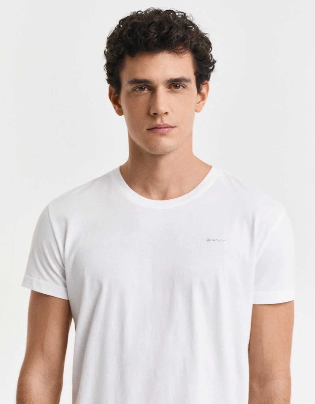 2-Pack Regular Fit Cotton Crew-Neck T-Shirts, White