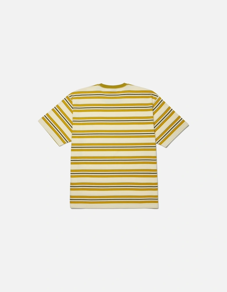 Big Block Stripe Boxy Top Pale Yellow