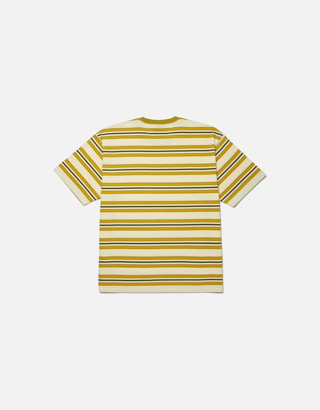 Big Block Stripe Boxy Top Pale Yellow