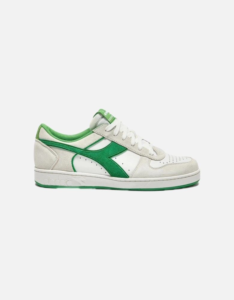 Magic Basket Low Suede Leather White/Island Green Trainer