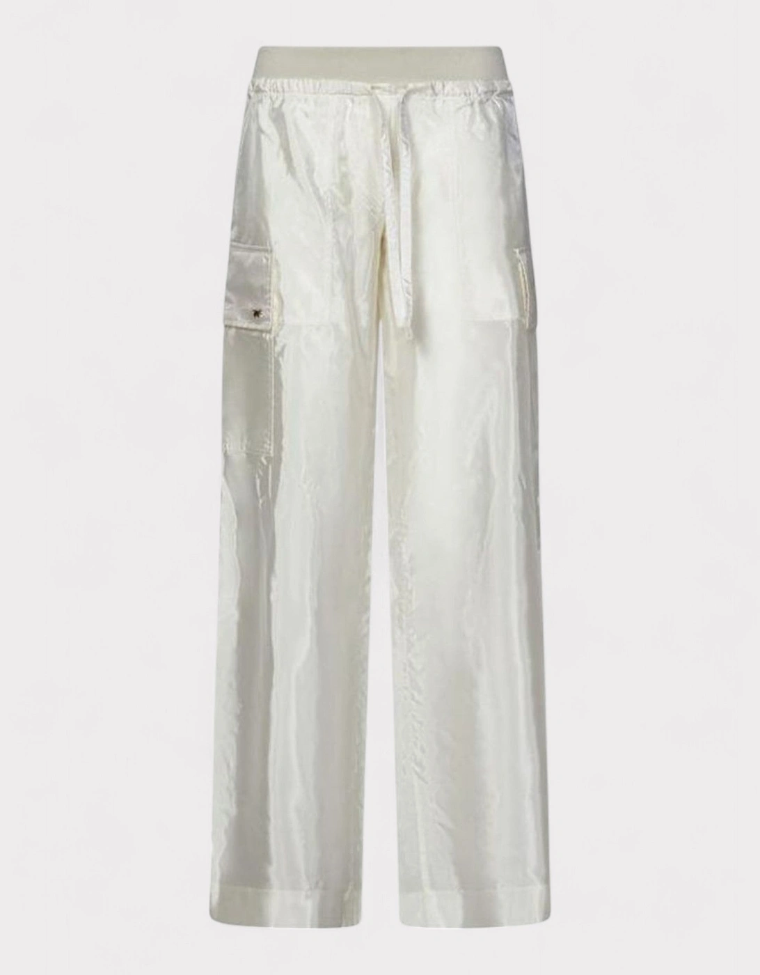 Satin Parachute Trousers White, 6 of 5