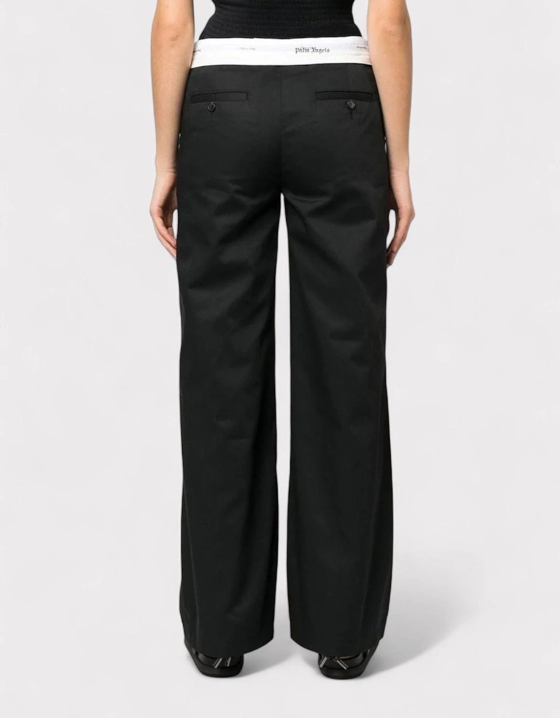 Reverse Wasitband Chino Black Wmns