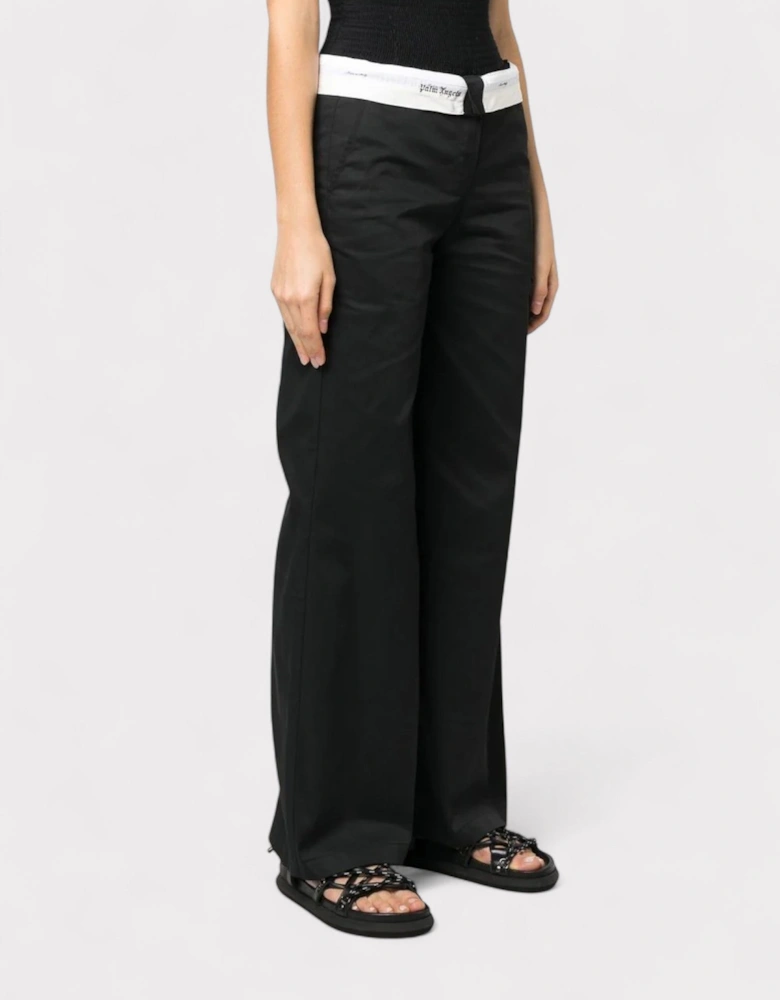Reverse Wasitband Chino Black Wmns