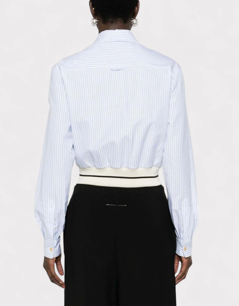 Tree Striped Shirt Womens Blue