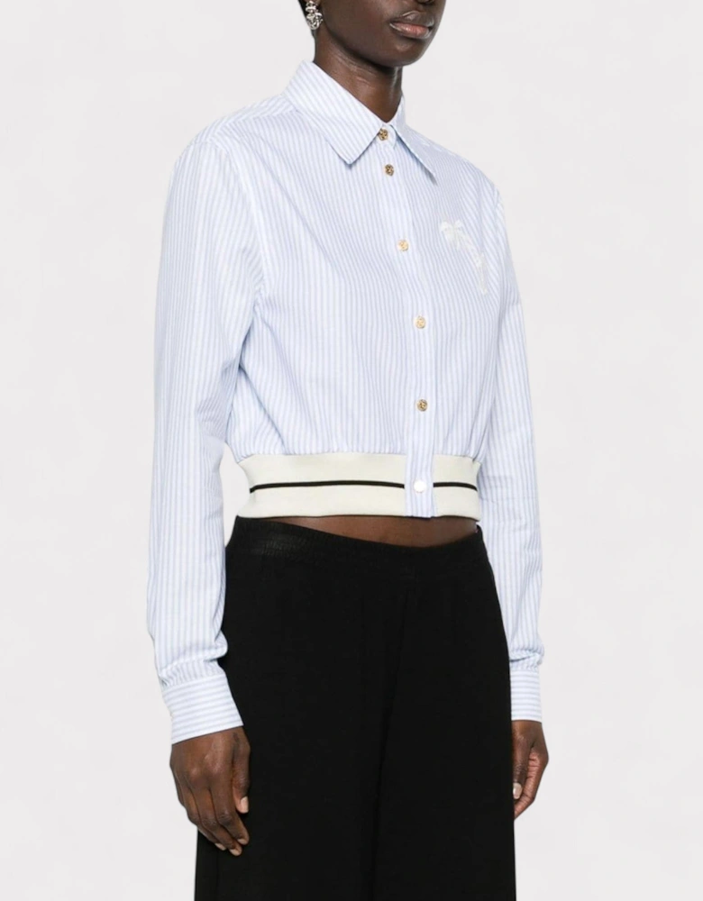 Tree Striped Shirt Womens Blue