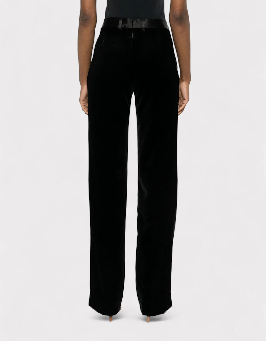Velvet Tailored Trousers Black