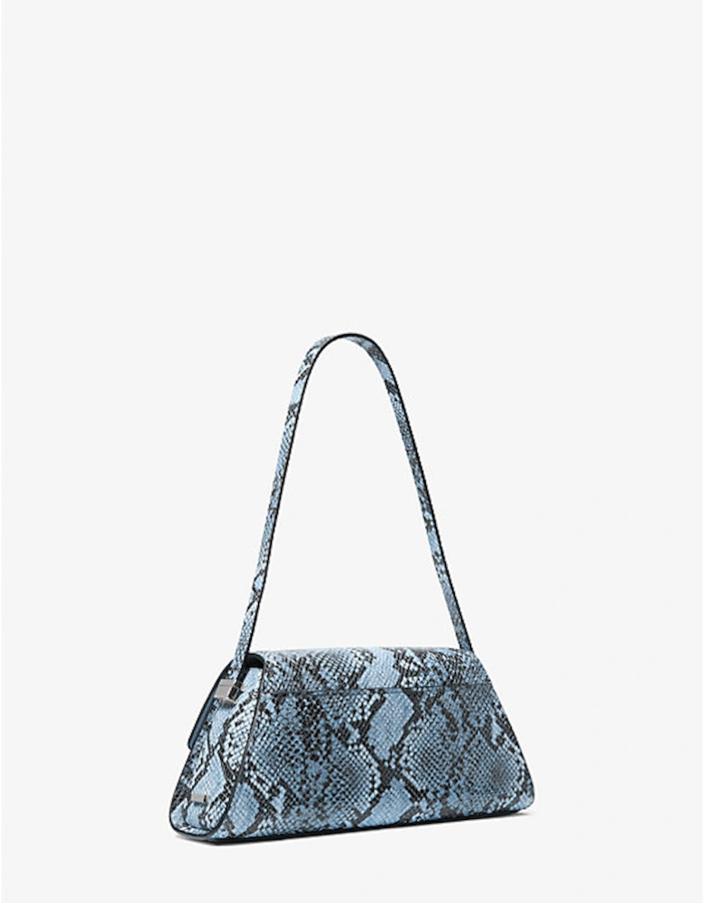 Ludlow Medium Snake Embossed Leather Shoulder Bag