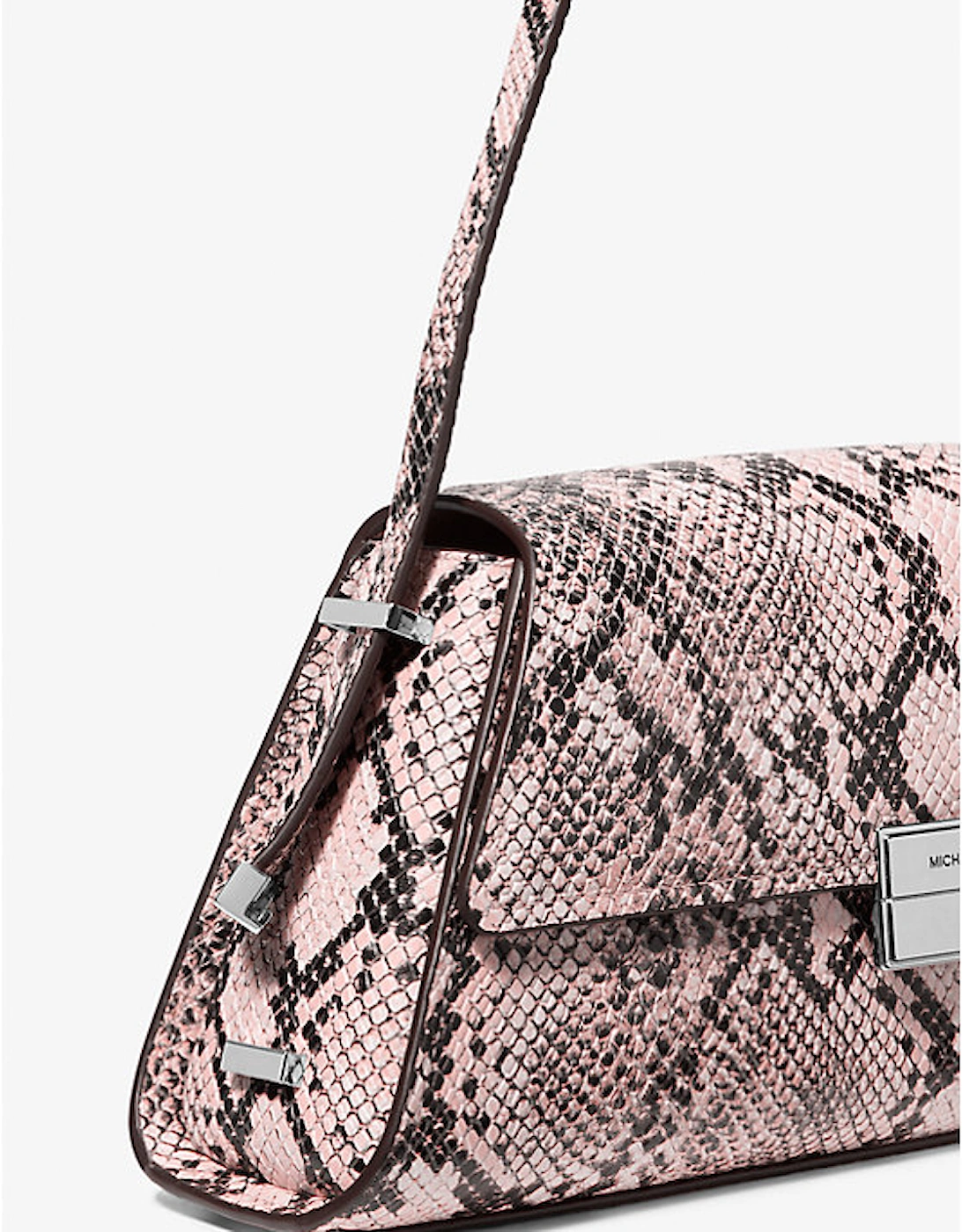 Ludlow Medium Snake Embossed Leather Shoulder Bag