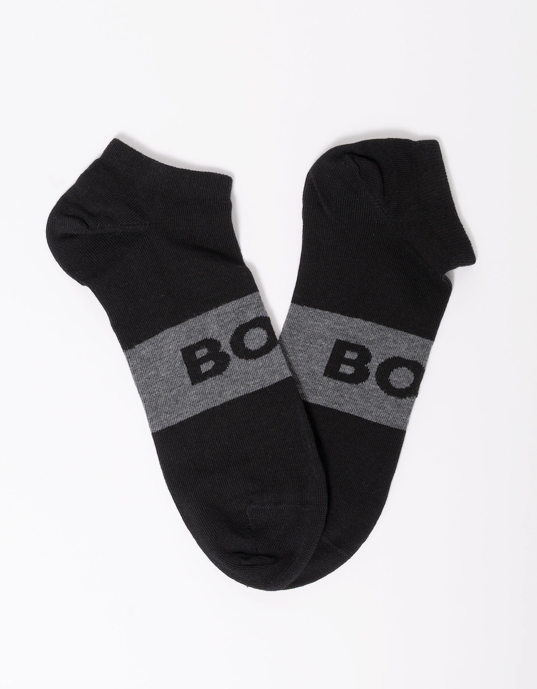 BOSS Orange 2-Pack Mens Ankle-Length Socks in Stretch Fabric, 2 of 1