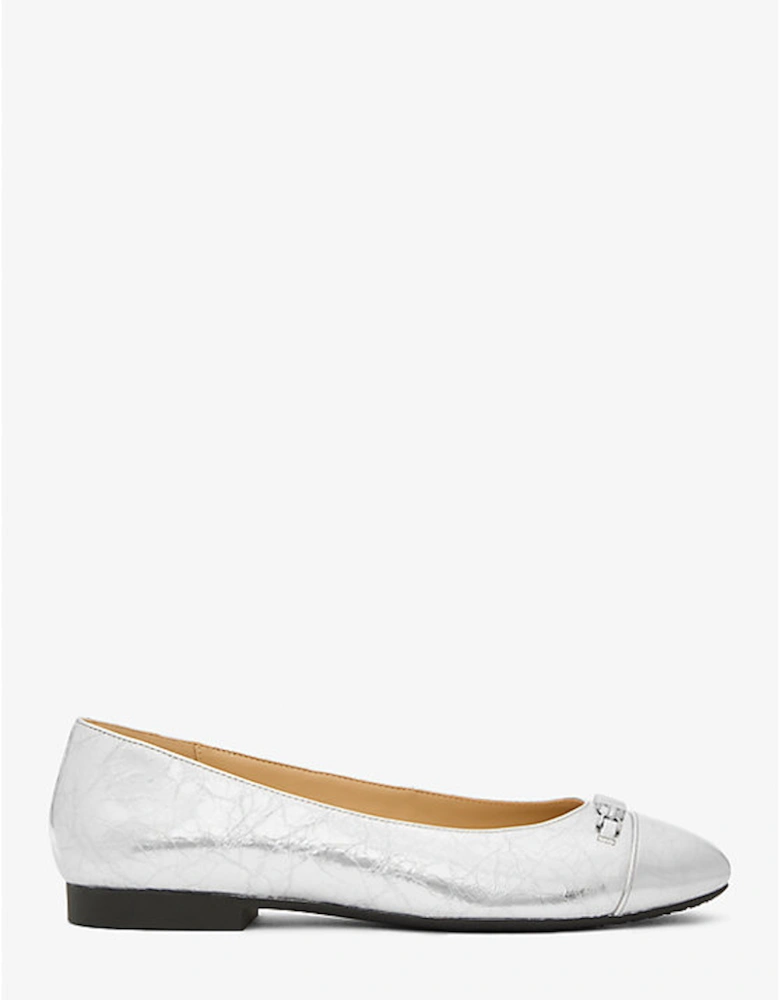 Rebecca Flex Crackled Metallic Leather Ballet Flat