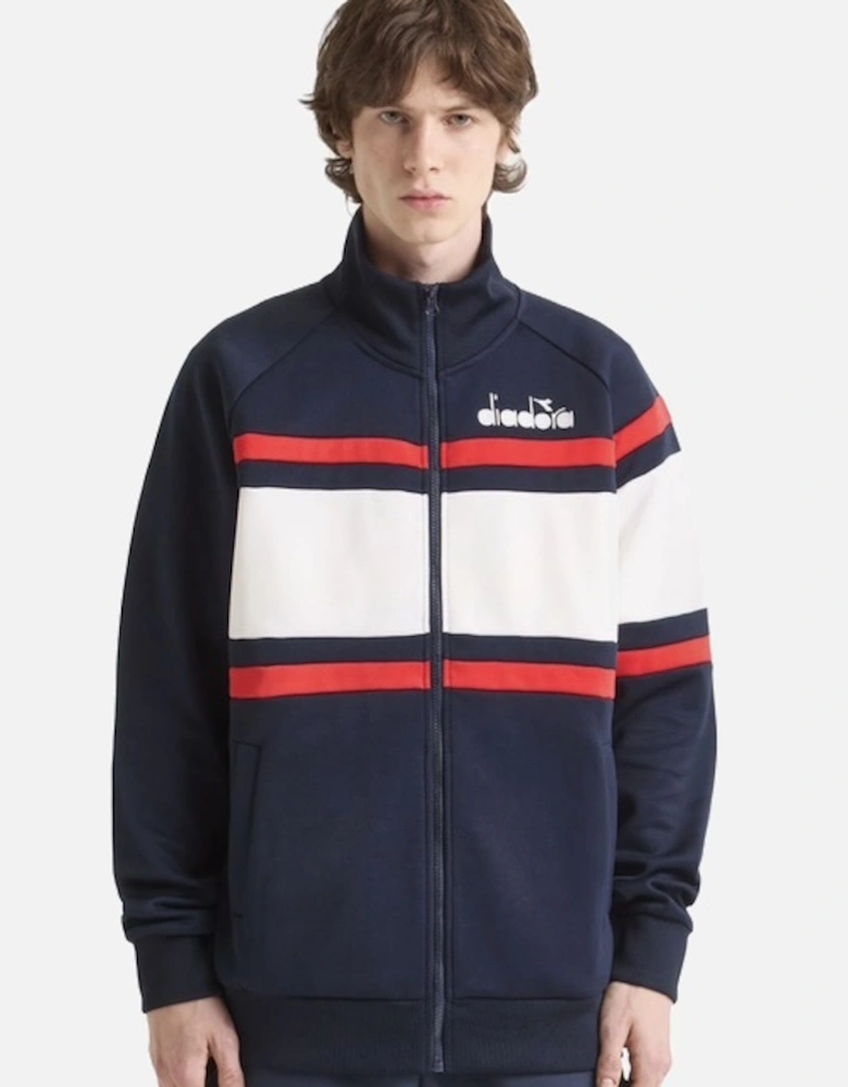 Blue Denim 80s Track Jacket
