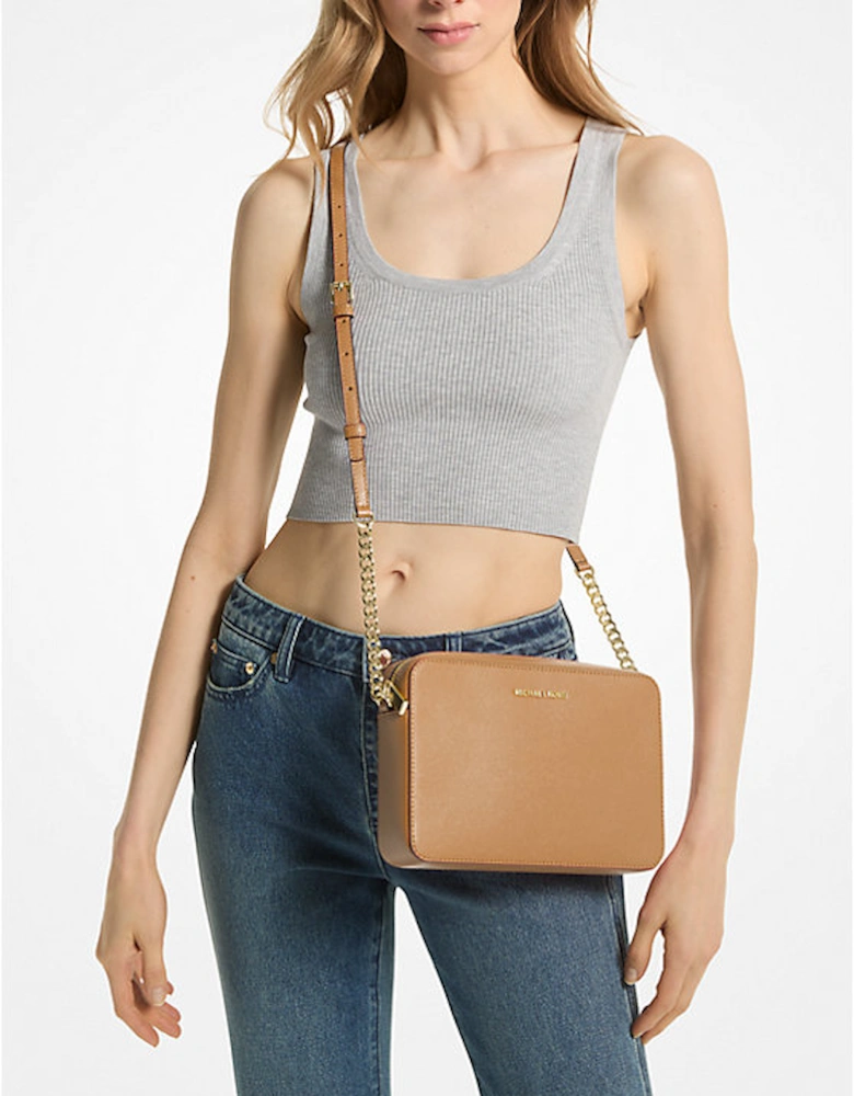 Jet Set Large Saffiano Leather Crossbody Bag
